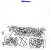 Ciieeo 100 Pcs L Shape Hooks Silver Blue and White Zinc Plating Small Hooks for Hanging Ceiling Hooks Square Bend