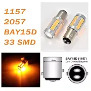 Amber Brake Light 1157 2357 3496 7528 BAY15D 33 SMD LED Bulb A1 Fits Nissan LA (for: Nissan)