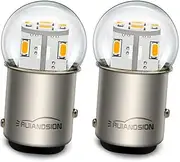 Ruiandsion 2pcs 1157 LED Bulb 12V BAY15D 2057 2357 7528 Warm White 3014 12SMD LED Chipsets LED Backup Reverse Brake Tail Lights