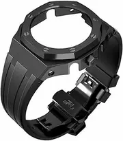 [BMT] GA2100 Case Band Mod Kit, Stainless Steel Case Bezel Crown Silicone Strap Replacement Accessories Compatible with Men's Watches G-Shock GA-2100/GA-2110/GA-B2100