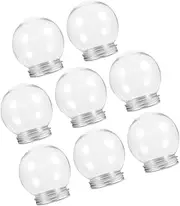 8pcs Christmas Party Water Globes Craft Props Clear Empty Snow Globes