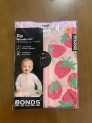 BONDS BABY WONDERSUIT - STRAWBERRY - STRAWBERRIES - SIZE 00 BNIP