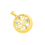 9ct Gold Diamond Heart Tree Of Life Pendant