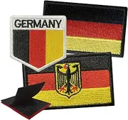 [TARIFA UNITED] Germany Flag Patches for Iron-On 3 Velcro Patch Germany Flag with Eagle Patches Velcro German Flag Germany Patch Velcro Patch Military Patch German Army Patch Germany
