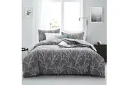 Grey Branches Design Cotton Quilt Doona Duvet Cover Set