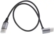 TOPPERFUN 8k Video Cable Upwards Left-right Bend Tv Adapter Monitor to Tv Male to Male Connector Display Cable for Home Theater