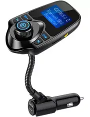Wireless in-Car Bluetooth FM Transmitter Radio Adapter Car Kit W 1.44 Black