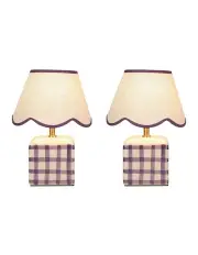 [Lexi Lighting] Romy Ceramic Table Lamp Set Of 2 in Purple