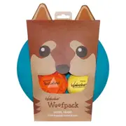 Waboba Woofpack Dog Toys 3 tail-wagging retrieval toys for air, land, and water play