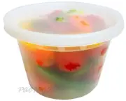 16 oz. Heavy Duty Small Round Deli Food/Soup Plastic Containers w/Lids 48 Sets