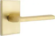 Passage Set, Modern Rectangular Rosette, Helios Lever, Satin Brass, LH