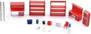Garage Diorama Tool Garage Parking Lot Model Display Tools Dioramas Set for 1/64 Model Scene Decoration