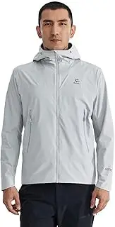 [KAILAS] Men's Lightweight Waterproof Rain Jacket Softshell Hooded Outdoor Raincoat Shell Jacket for Hiking Travel