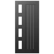 Parkwood 2040 x 820 x 41mm Aluminium Strata Clear Glass Entrance Door ALST14TC