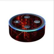 Skin Decal for Amazon Echo Dot (2nd gen) / abstract red metal