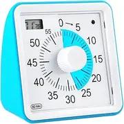 Lyaciomn Visual Countdown with Protective Case, Silent 60 Minute for Kids with Low Power Reminder Blue