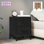 1/2x Bedside Cabinet Storage Bedside Table Black/Brown Multi Sizes vidaXL