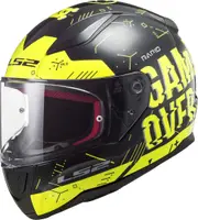 LS2 FF353 Rapid Player Helmet, black-yellow, Size L for Men Black Yellow