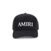 [Amiri] Amiri-Black Core Logo Trucker Cotton Hat-Uomo OS OS