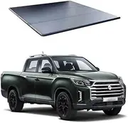 ALCYBD Custom Prevent Dust and Water Pickup Truck Auto Parts No Drill Installation Aluminum Hard Tri-fold Tonneau Cover Compatible for SsangYong-MUSSO