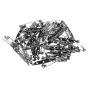 50Pcs Badge Pins, 35mm Safety Pins Bar Name Tag Pin Bulk, Black