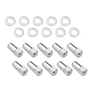 Street Pro Wheel Lug Nut Kit Chrome Street Pro 007 Dome Head Length 1.70 7/16 1.00 inch Shank Set of 10