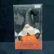 New in package Eccolo Halloween spooky haunted garden gnome holding pumpkin