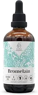 Bromelain Alcohol-Free Natural Tincture Extract, Immune System Booster, Liquid Drops Made from 100% Wildcrafted Bromelain, Pineapple (Ananas comosus) Dried Stem and Fruit (4 fl oz)