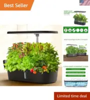 12 Pods Hydroponic Gardening System with LED Grow Light for Indoor Vegetables