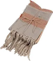 [Bloomingville] Cotton Fringe, Set of 3 Colors Tea Towel, Multi