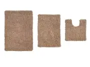 Fantasia Bath Rug 100% Cotton Bathroom Rugs 3 Piece Set with Contour Linen