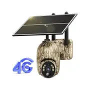 4G LTE Cellular Trail Camera 3rd Generation with Solar Panel, Live Video Game Camera with 360 Degree Pan Tilt, Motion Activated