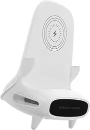 Wireless Phone Charger Holder Desk Stand for Nightstand Portable Phone Charging Stand Sound Amplification Dual Orientation Elegant Home Accessory