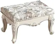 Footstool Dressing Table Dressing Table upholstered Baroque upholstered Piano Stool Makeup seat (Color : Pu (Small))