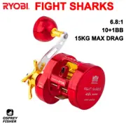 RYOBI RANMI FIGHT SHARKS Slow Jigging Fishing Reel Trolling Reel 10+1BB 6.8:1