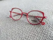 BOZ Eyeglasses Frame Model LORIE Color 3005 Cherry Red & Silver 45-20