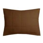 Bambury Home Living Decor Linen Quilted Pillow Sham Hazel Woven 48cm x 73cm
