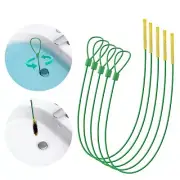 30 Inch Drain Snake Hair Clog Remover Tool 5 Pack Anti-Break Metal Nylon Coating