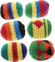 BESPORTBLE Crafted Knitted Juggling Sacks 6pcs Multicolored Bean Bag Toys for Boys and Girls