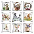 Throw Pillow Case Comfortable Ornament Cartoon Print Pillow Case Polyester Peach