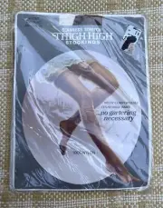 Vintage K-Mart Seamless Stretch Thigh-High Stockings Size Short Suntone