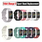 For Fitbit Charge 5 6 Silicone Rubber Sport Band Strap Bracelet Replacement