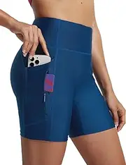 [baleaf] Women's 5 Inch Swimming Shorts UPF 50+ Swimming Shorts Zip Pocket Bikini Shorts