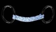 Acavallo "Jumpe Alupro Loose Ring Bit AC790 - Black with Blue Mouthpiece
