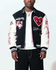 [LOITER] Loiter Oasis Varsity Jacket Black - Size XL XL Black