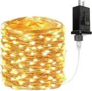 Luces de hadas 66 ft, 200 LED, impermeables, 8 modos, decoración navideña.