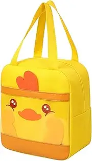 Cute Cartoon Oxford Cloth Aluminum Foil Insulated Large Capacity Lunch Box Bag Portable Handle Spacious Interior for Daily Travel Lunch Bag Cartoon Insulated