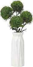 DuHouse 4Pcs Fake Dianthus Artificial Greenery Stem Realistic Green Tricks for Home Kitchen Wedding Courtyard Decoration (Dark Green)