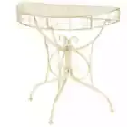 Side Table Vintage Style Half Round Metal 72x36x74 cm Gold