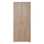 European Cabinetry Natural Oak Hamptons Oval Brass Stockholm Storage Cupboard